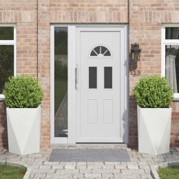 DONICA 2 SZT. BIAŁY 50X50X75CM STAL