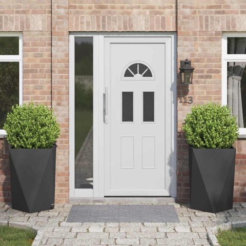 DONICA 2 SZT. CZARNY 50X50X75CM STAL