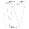 VidaXL Donica 2 pcs Srebrny 50 x 50 x 75 cm Stal nierdzewna