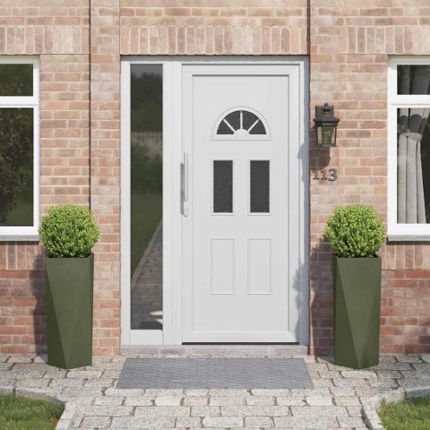 VidaXL Donica 2 pcs Zielony oliwkowy 30 x 30 x 75 cm Stal