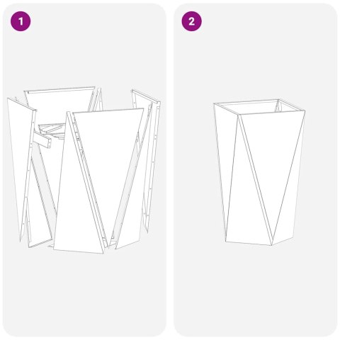 VidaXL Donica 2 pcs Zielony oliwkowy 40 x 40 x 75 cm Stal