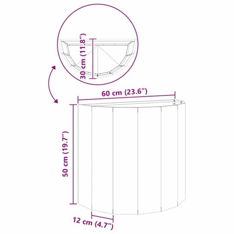 DONICA ANTRACYT 60X30X50CM STAL