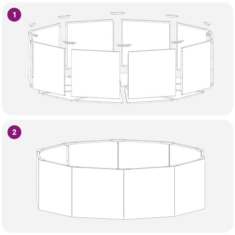 VidaXL Donica Biały 120 x 120 x 35 cm Stal