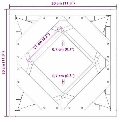 DONICA CZARNY 30X30X75CM STAL