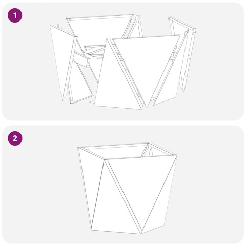DONICA 2 SZT. ANTRACYT 30X30X30CM STAL