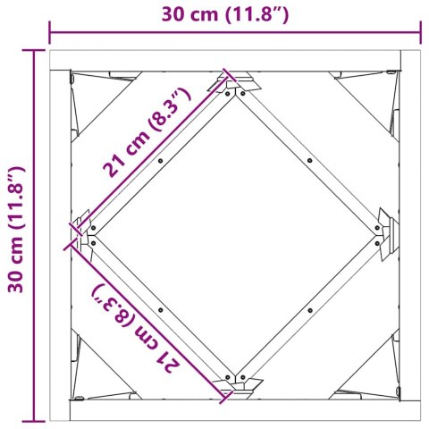 DONICA 2 SZT. ANTRACYT 30X30X30CM STAL