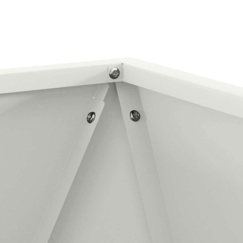 DONICA 2 SZT. BIAŁY 50X50X50CM STAL