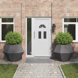 DONICA 2 SZT. CZARNY 100X100X80CM STAL