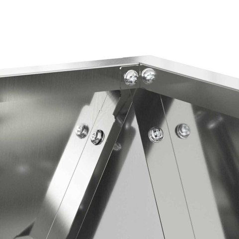 DONICA 2 SZT. SREBRNY 30X30X30CM STAL GALWANIZOWANA