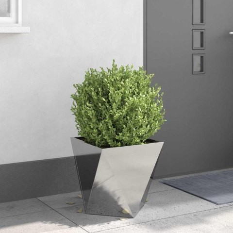 VidaXL Donica 2 pcs Srebrny 40 x 40 x 40 cm Stal nierdzewna