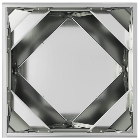 DONICA 2 SZT. SREBRNY 50X50X50CM STAL GALWANIZOWANA