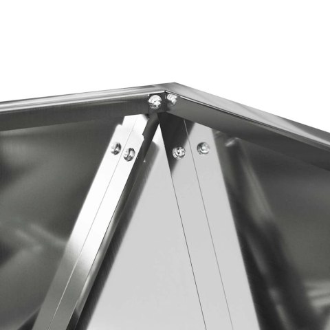 DONICA 2 SZT. SREBRNY 50X50X50CM STAL GALWANIZOWANA