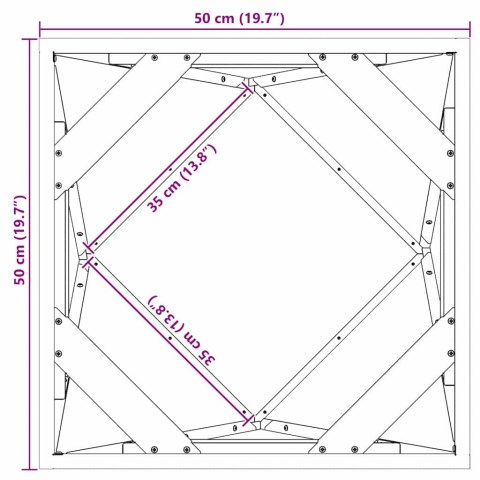 VidaXL Donica 2 pcs Srebrny 50 x 50 x 50 cm Stal nierdzewna