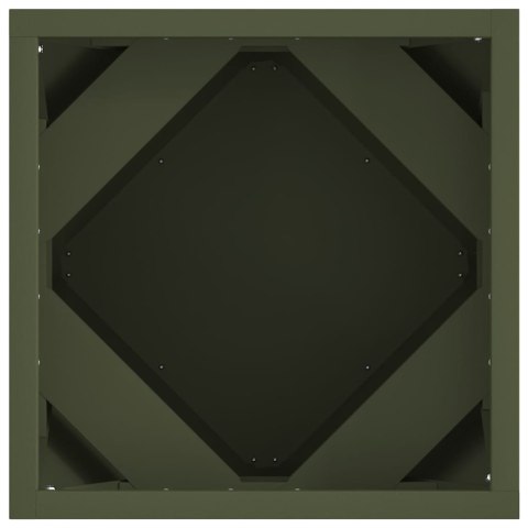 VidaXL Donica 2 pcs Zielony oliwkowy 30 x 30 x 30 cm Stal