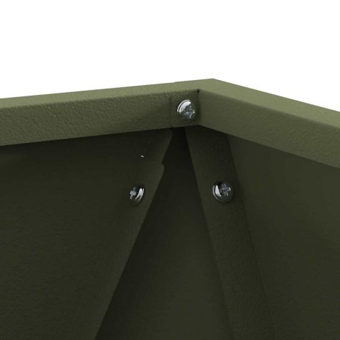 VidaXL Donica 2 pcs Zielony oliwkowy 30 x 30 x 30 cm Stal