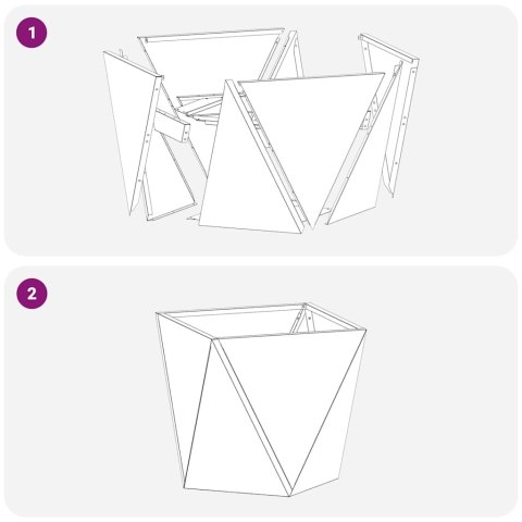 VidaXL Donica 2 pcs Zielony oliwkowy 40 x 40 x 40 cm Stal