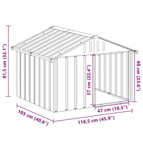 BUDA DLA PSA SOLIDNA KONSTRUKCJA 116,5X103X81,5CM STAL