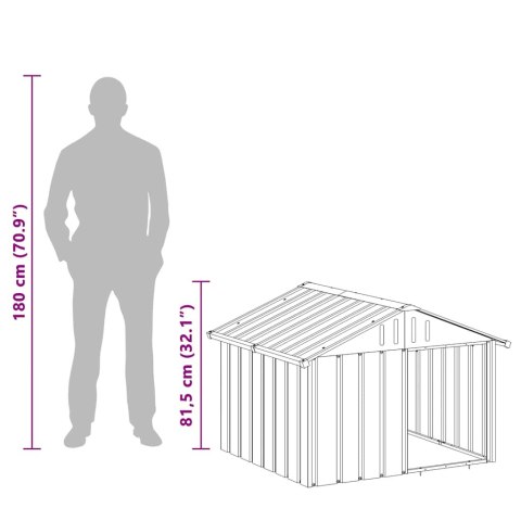 BUDA DLA PSA SOLIDNA KONSTRUKCJA 116,5X103X81,5CM STAL