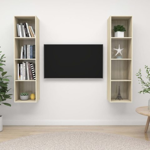 WISZĄCE SZAFKI TV 2 SZT. DĄB SONOMA