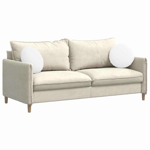 PODUSZKI NA SIEDZISKA 2 SZT. BIAŁY Ø40X13CM TKANINA