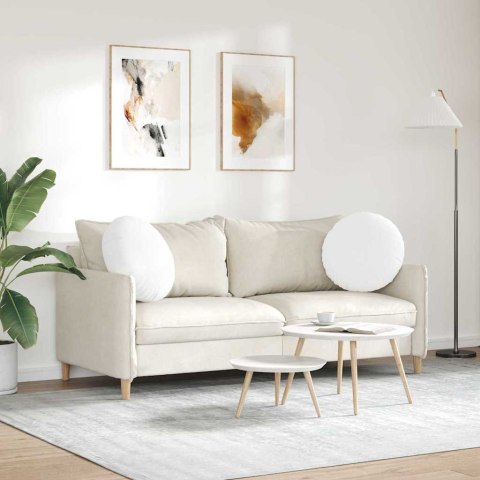 PODUSZKI NA SIEDZISKA 2 SZT. BIAŁY Ø50X19CM TKANINA