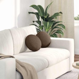 PODUSZKI NA SIEDZISKA 2 SZT. BRĄZOWY Ø30X13CM TKANINA