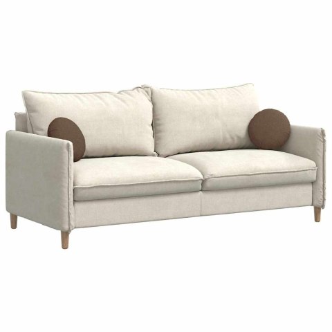 PODUSZKI NA SIEDZISKA 2 SZT. BRĄZOWY Ø30X13CM TKANINA