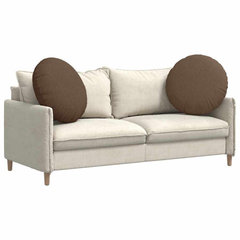 PODUSZKI NA SIEDZISKA 2 SZT. BRĄZOWY Ø60X21CM TKANINA