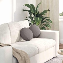 PODUSZKI NA SIEDZISKA 2 SZT. CIEMNOSZARY Ø30X13CM TKANINA