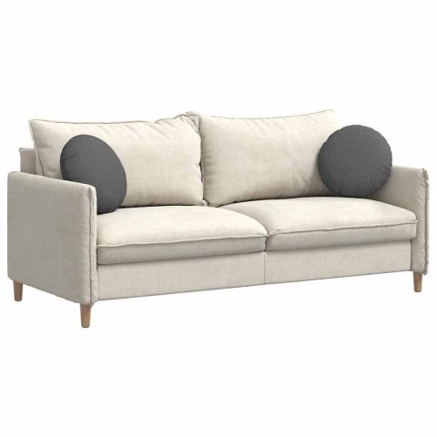 PODUSZKI NA SIEDZISKA 2 SZT. CIEMNOSZARY Ø40X13CM TKANINA