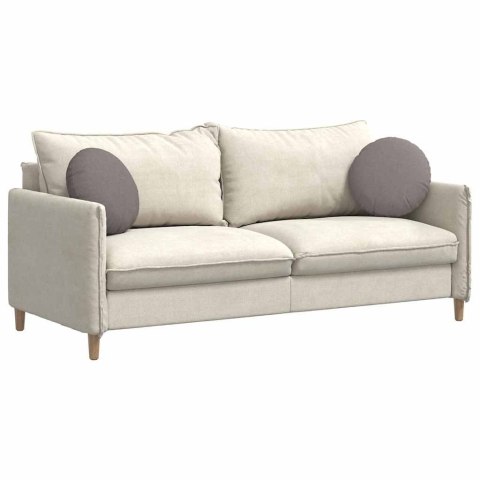 PODUSZKI NA SIEDZISKA 2 SZT. CIEMNOSZARY Ø40X13CM TKANINA