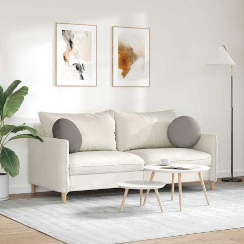 PODUSZKI NA SIEDZISKA 2 SZT. CIEMNOSZARY Ø40X13CM TKANINA