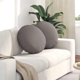 PODUSZKI NA SIEDZISKA 2 SZT. CIEMNOSZARY Ø50X19CM TKANINA