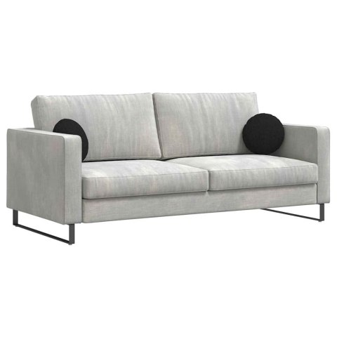 PODUSZKI NA SIEDZISKA 2 SZT. CZARNY Ø30X13CM TKANINA