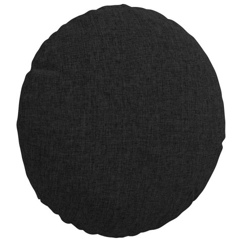 PODUSZKI NA SIEDZISKA 2 SZT. CZARNY Ø30X13CM TKANINA