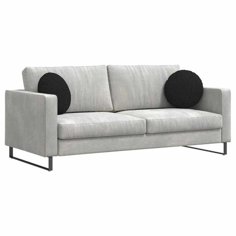 PODUSZKI NA SIEDZISKA 2 SZT. CZARNY Ø40X13CM TKANINA