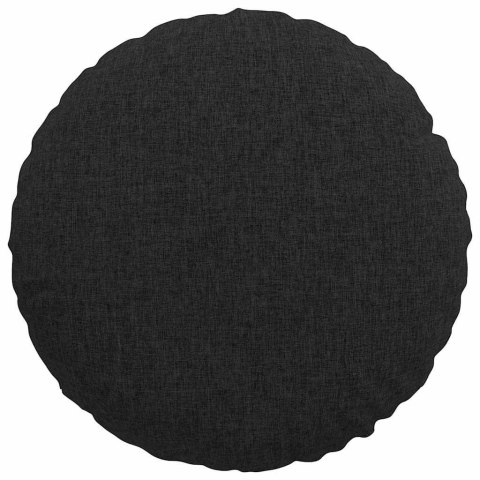 PODUSZKI NA SIEDZISKA 2 SZT. CZARNY Ø40X13CM TKANINA