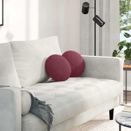 PODUSZKI NA SIEDZISKA 2 SZT. CZERWONE WINO Ø30X13CM TKANINA