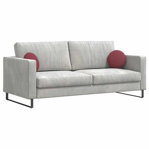 PODUSZKI NA SIEDZISKA 2 SZT. CZERWONE WINO Ø30X13CM TKANINA