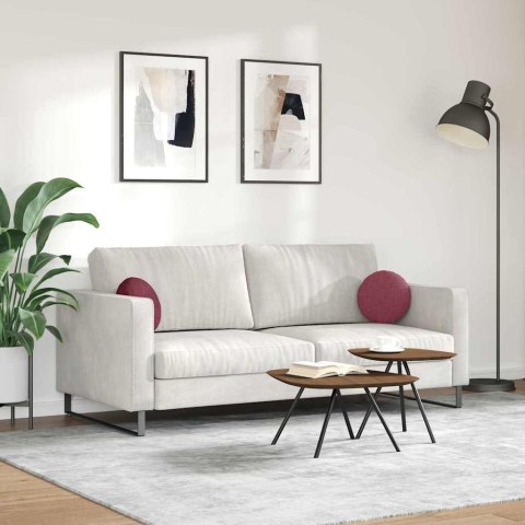 PODUSZKI NA SIEDZISKA 2 SZT. CZERWONE WINO Ø30X13CM TKANINA