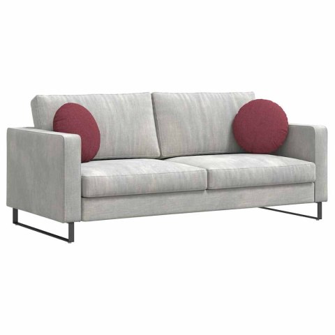 PODUSZKI NA SIEDZISKA 2 SZT. CZERWONE WINO Ø40X13CM TKANINA