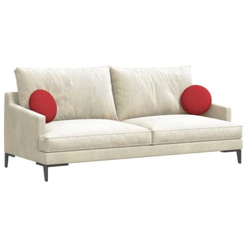 PODUSZKI NA SIEDZISKA 2 SZT. CZERWONY Ø30X13CM TKANINA