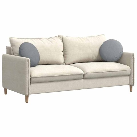 PODUSZKI NA SIEDZISKA 2 SZT. JASNOSZARY Ø40X13CM TKANINA