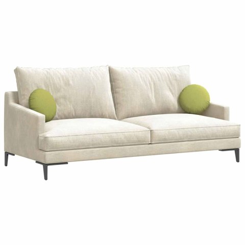 PODUSZKI NA SIEDZISKA 2 SZT. JASNOZIELONY Ø30X13CM TKANINA