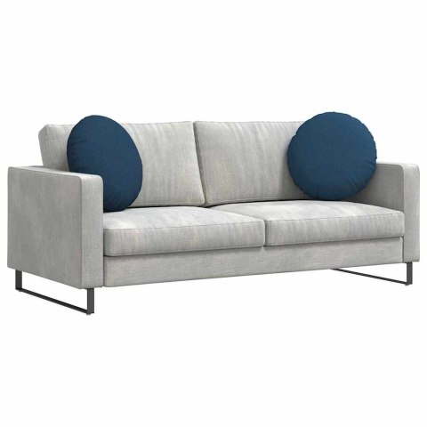 PODUSZKI NA SIEDZISKA 2 SZT. NIEBIESKI Ø50X19CM TKANINA