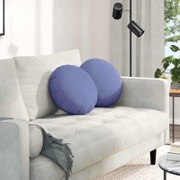 PODUSZKI NA SIEDZISKA 2 SZT. NIEBIESKI DŻINS Ø40X13CM TKANINA