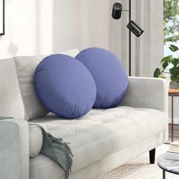 PODUSZKI NA SIEDZISKA 2 SZT. NIEBIESKI DŻINS Ø50X19CM TKANINA