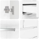 SZAFKA ŁAZIENKOWA POŁYSK BIAŁY 79,5X49X156CM