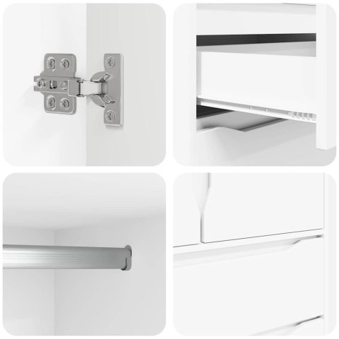 SZAFKA ŁAZIENKOWA Z SZUFLADĄ BIAŁY 79,5X49X156CM