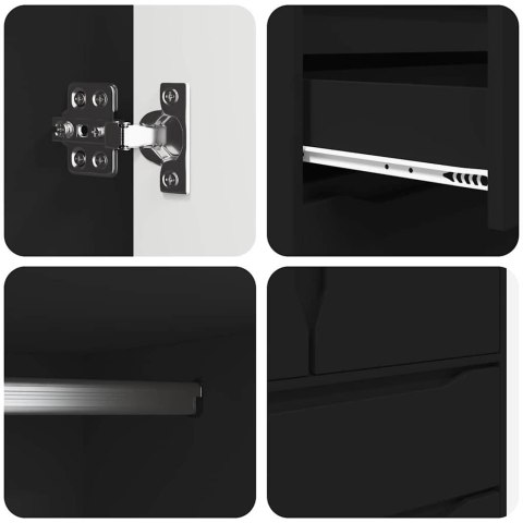 SZAFKA ŁAZIENKOWA Z SZUFLADĄ CZARNY 79,5X49X156CM